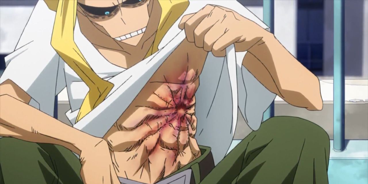 Anime My Hero Academia All Might Frail Chest Scar
