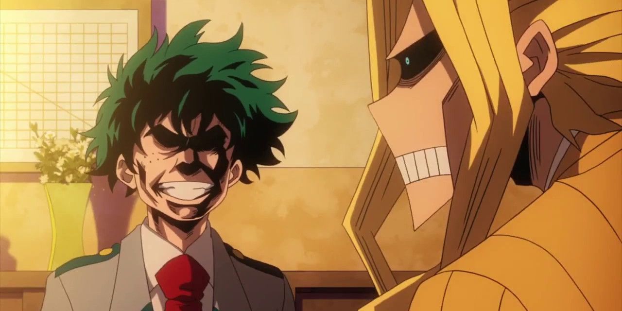 Anime My Hero Academia All Might Frail Deku Impression