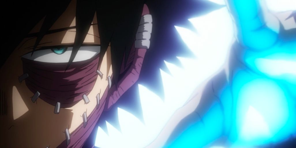 Dabi with his flames in My Hero Academia.
