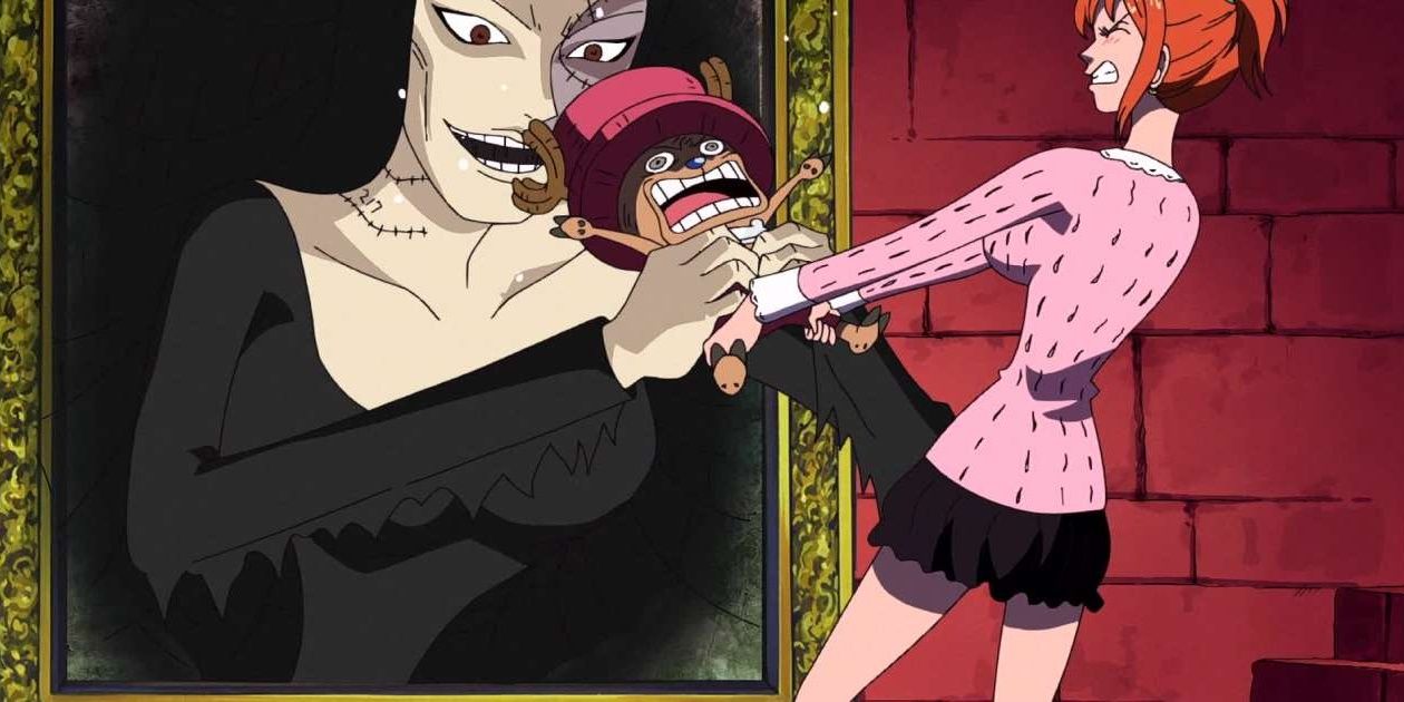 Nami Trying To Save Chopper From a Zombie Painting