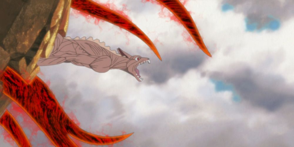 Eight tails Naruto erupts from planetary devastation