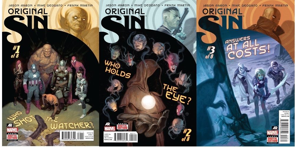 The first three issues of Original Sin from Marvel Comics