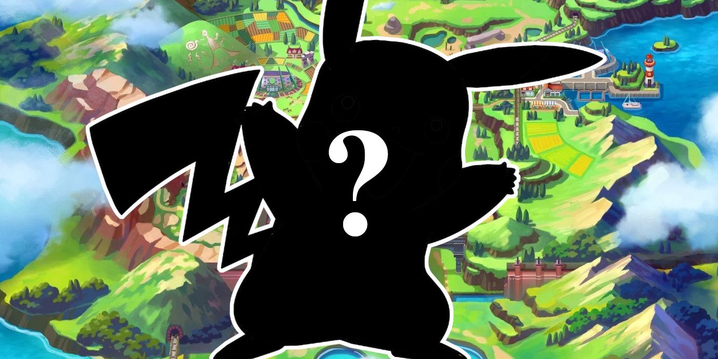 The Galar map with a mysterious Pokemon on it