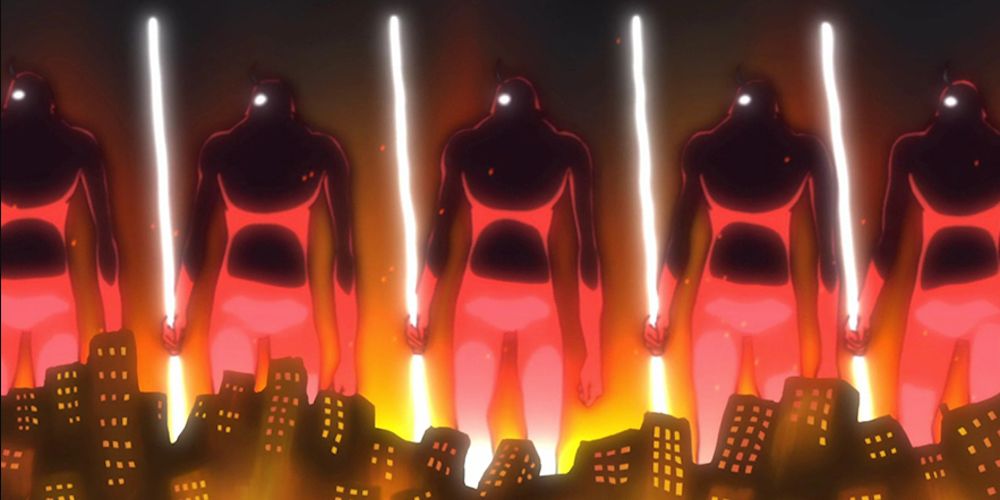 Anime Rebuild Of Evangelion Enemy Eva Unit Lances