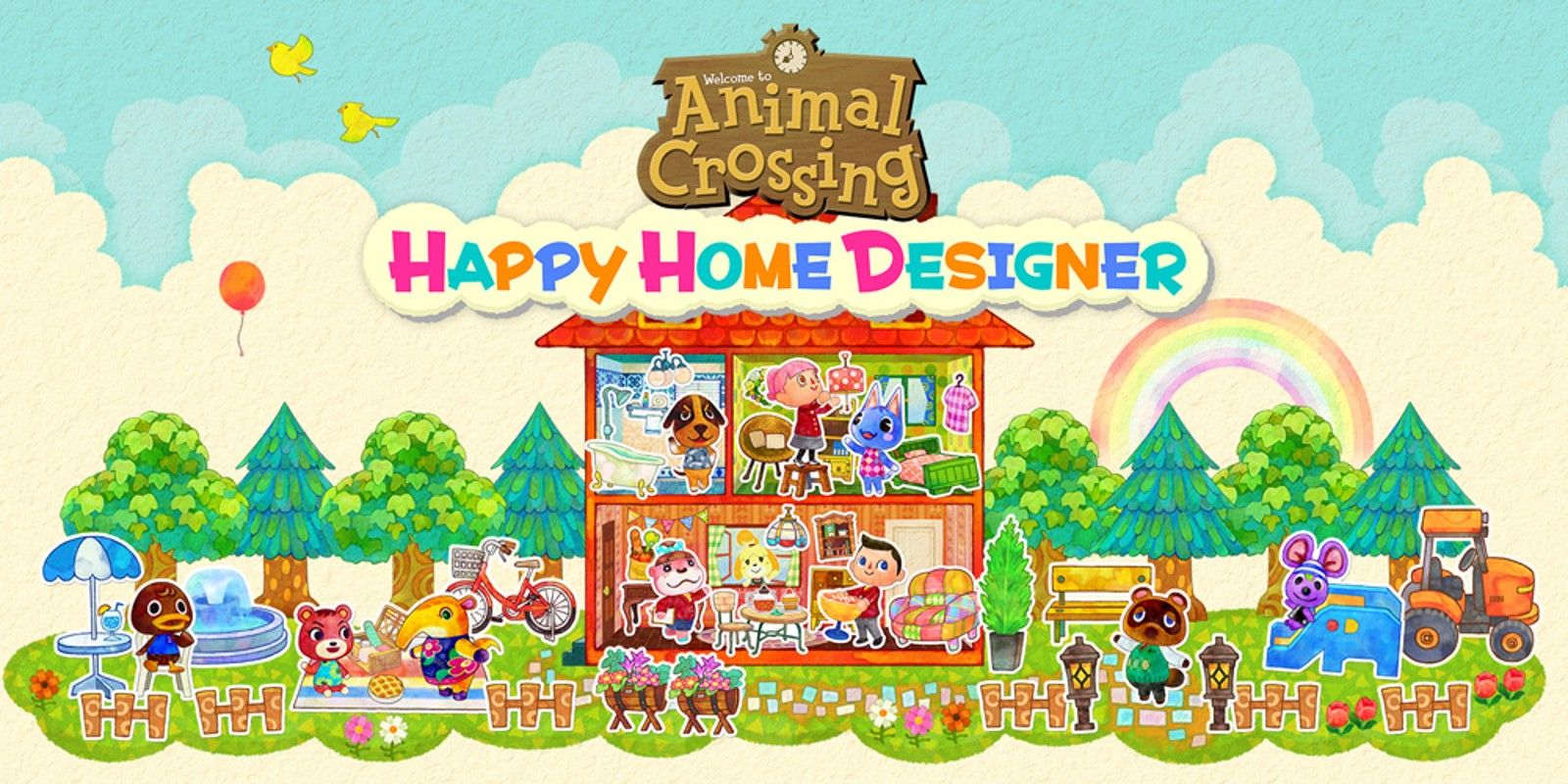 The official art for Animal Crossing: Happy Home Designer