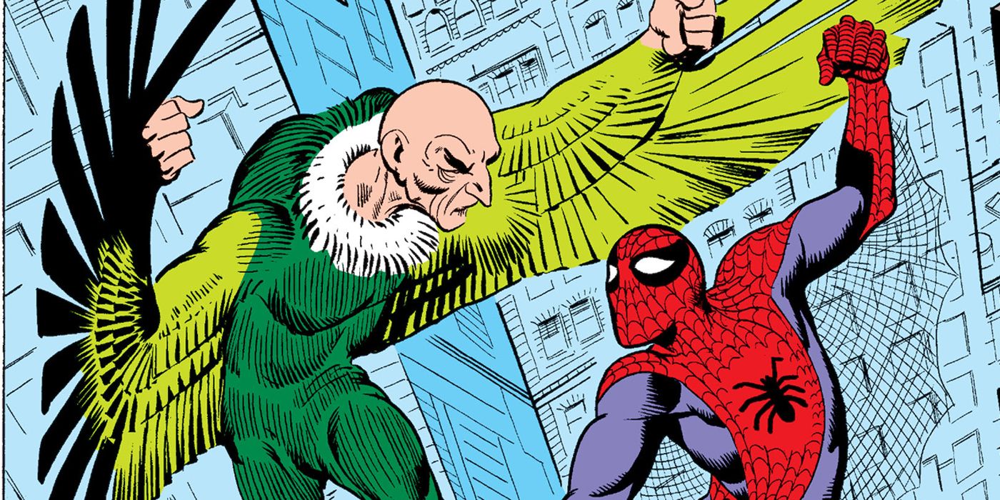 Spider-man and The Vulture Fight in the air