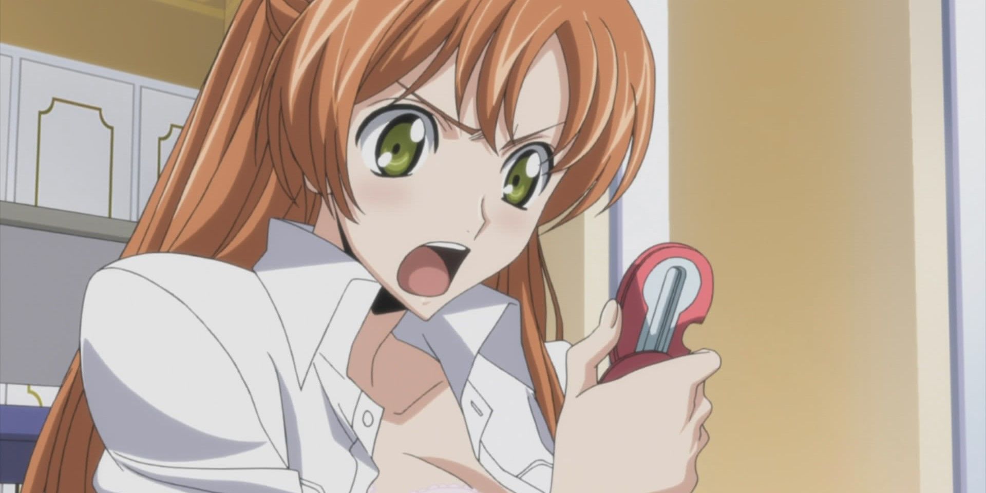 Shirley mad over Lelouch hanging up her phone.