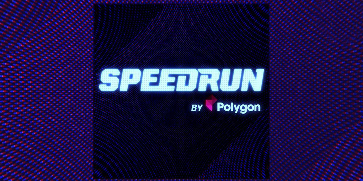 A banner image for Polygon's gaming news show Speedrun