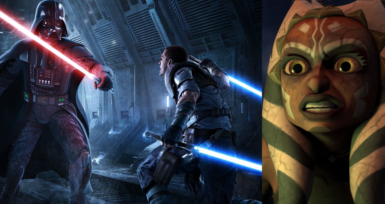 Starkiller gradually learned to oppose the dark side and Ahsoka had a short incidennt of succumbing to it.
