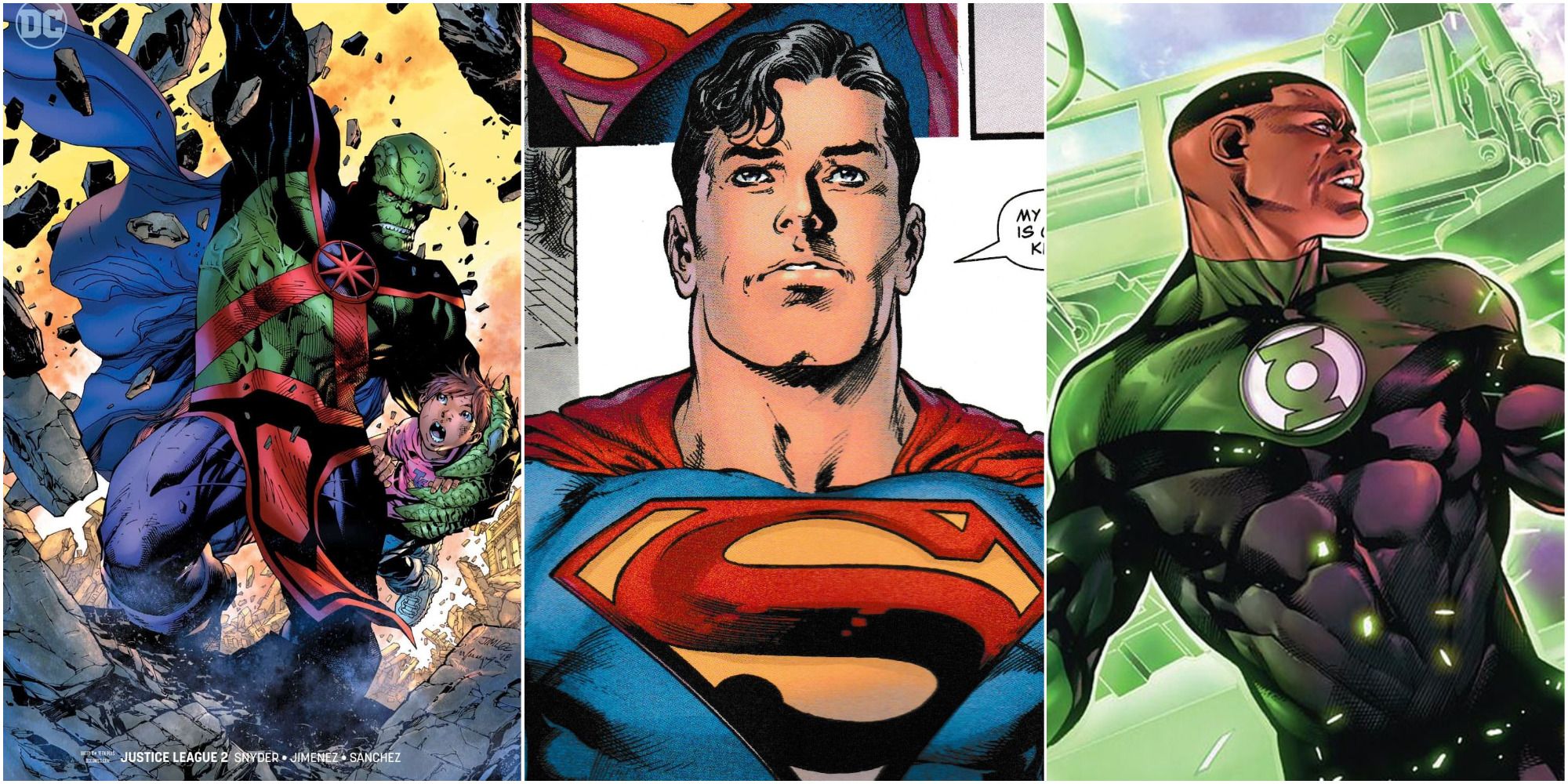 Martian Manhunter, Superman, and John Stewart