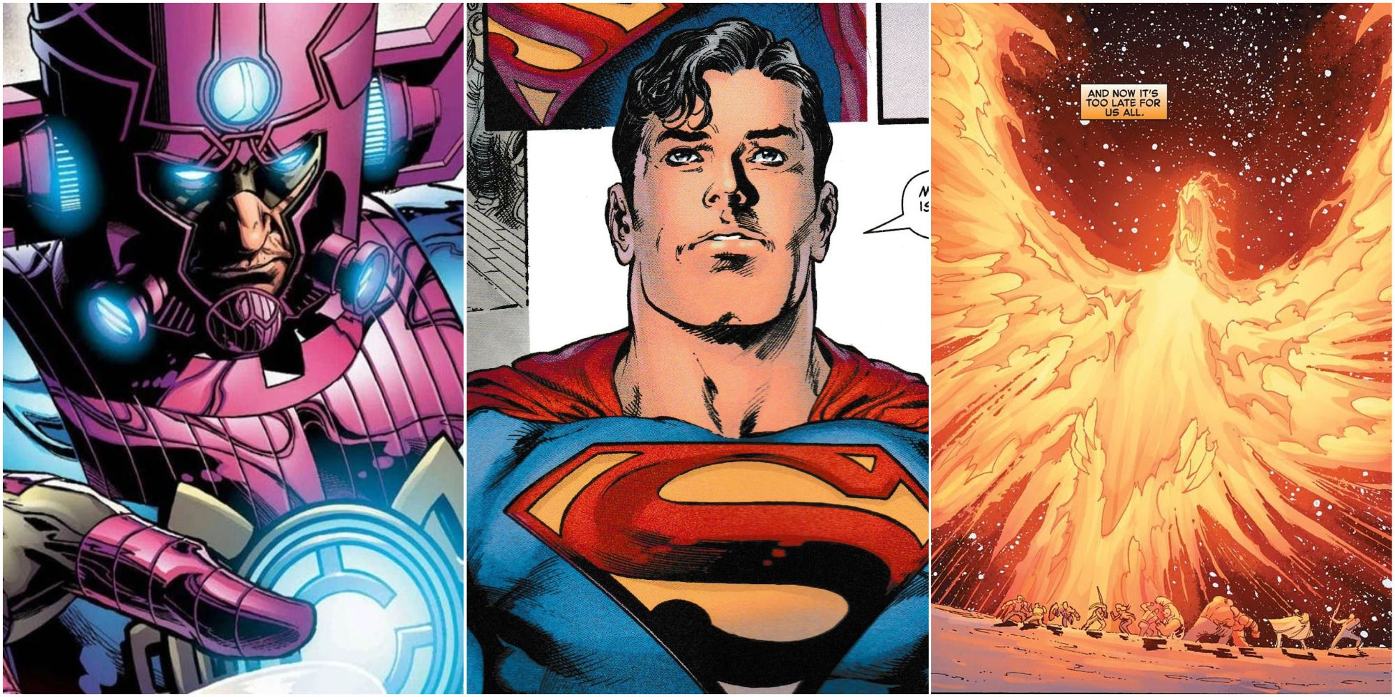 Galactus, Superman, and the Phoenix Force