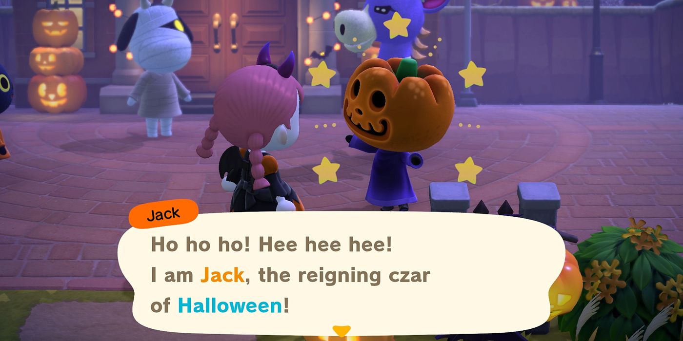 Jack, the Czar of Halloween, trick-or-treats in Animal Crossing: New Horizons