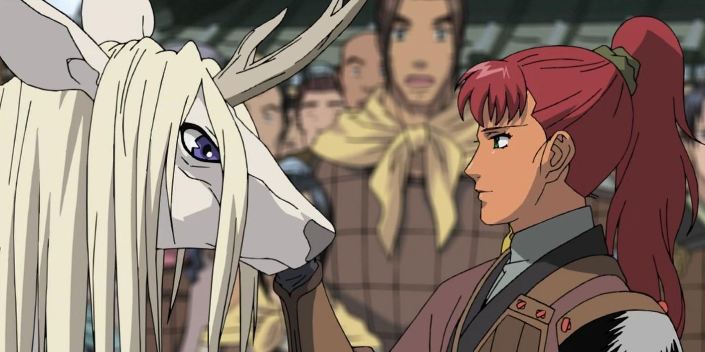 A meeting between leaders in fantasy anime The Twelve Kingdoms