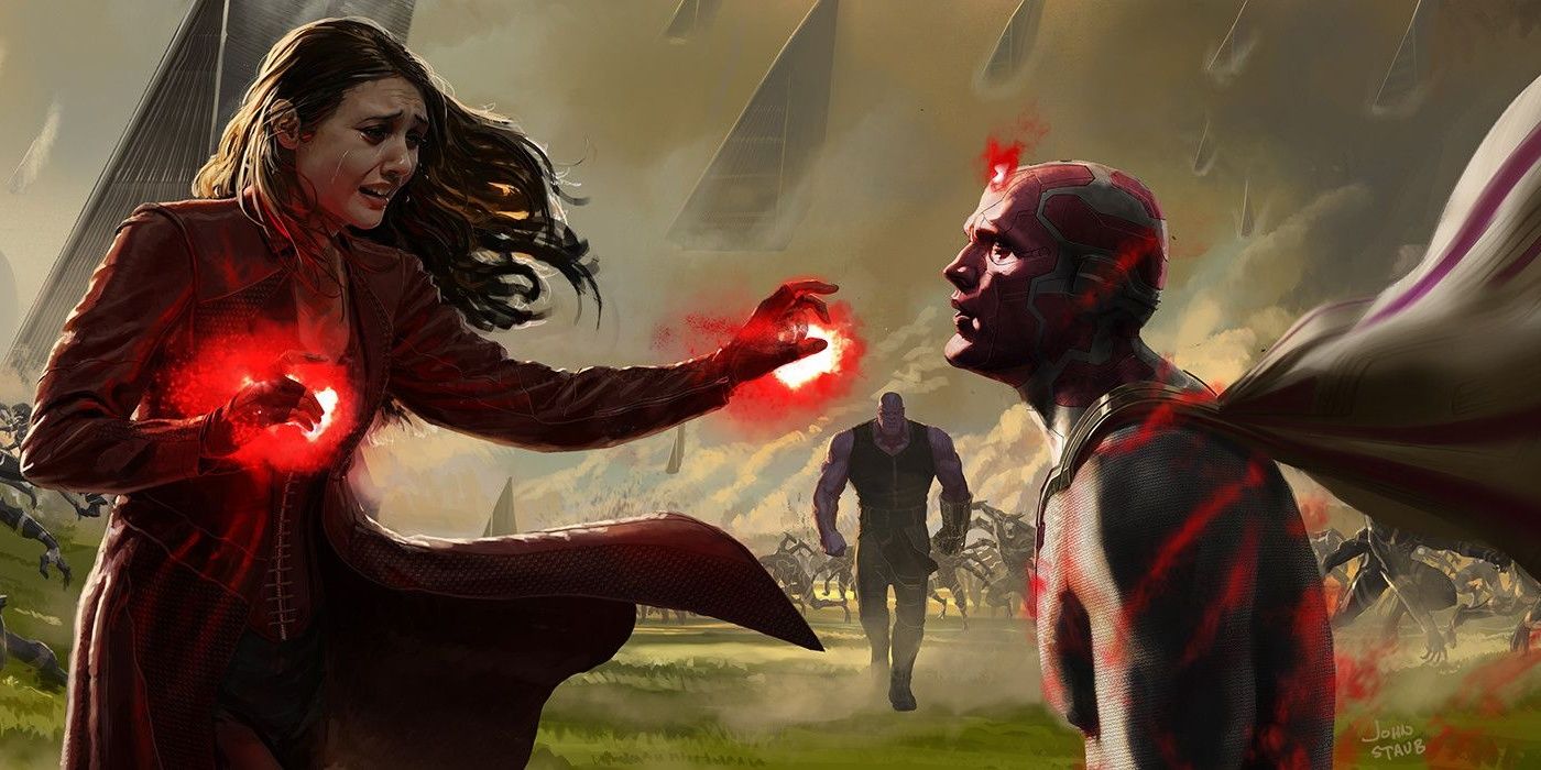 Wanda Kills Vision Avengers Infinity War MCU
