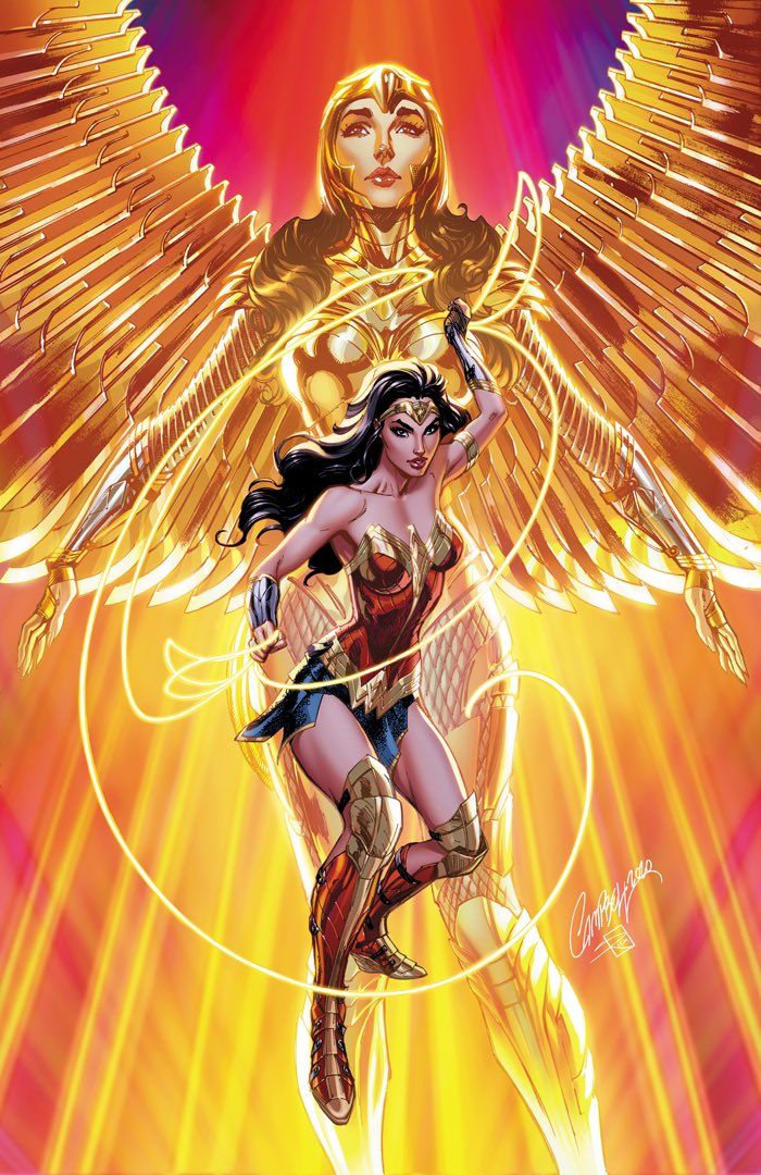Wonder Woman 1984 variant cover to Batman 104 by J. Scott Campbell