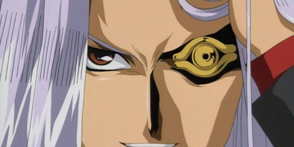 Pegasus reveals his Millennium Eye in Yu-Gi-Oh!
