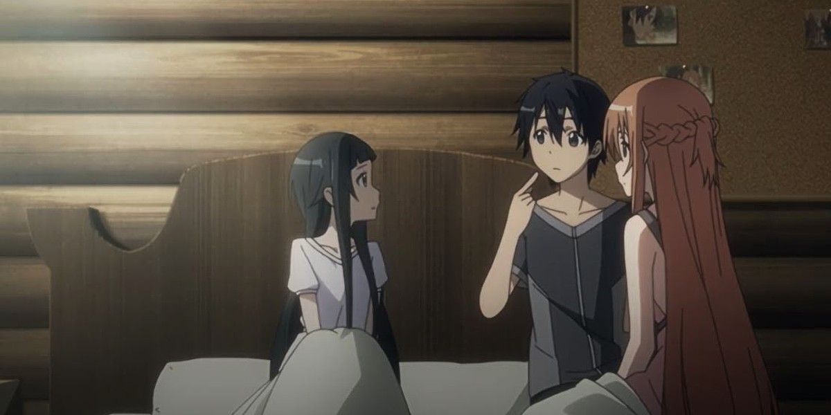 Kirito and Asuna meet Yui