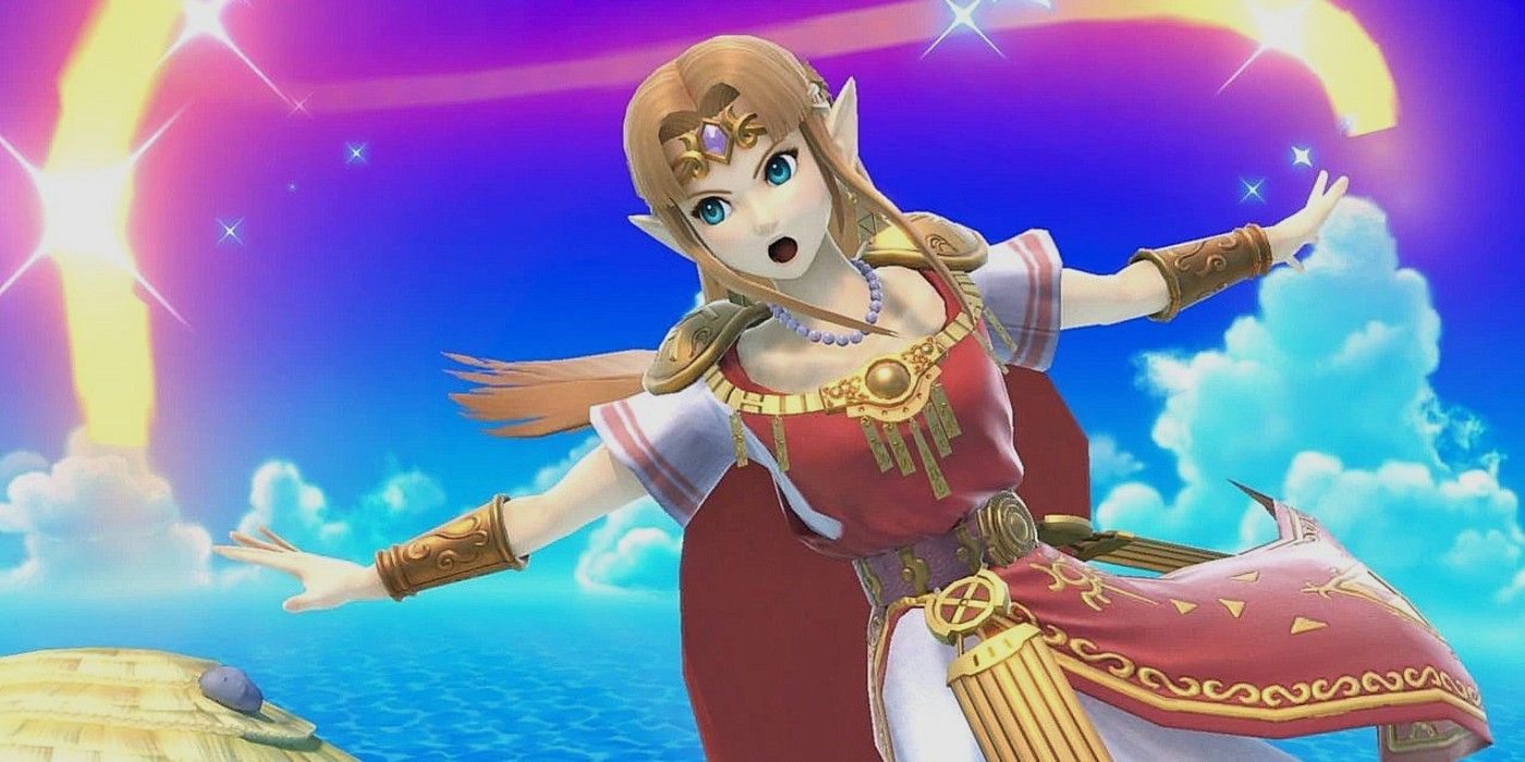 Zelda using a magic attack in Super Smash Bros