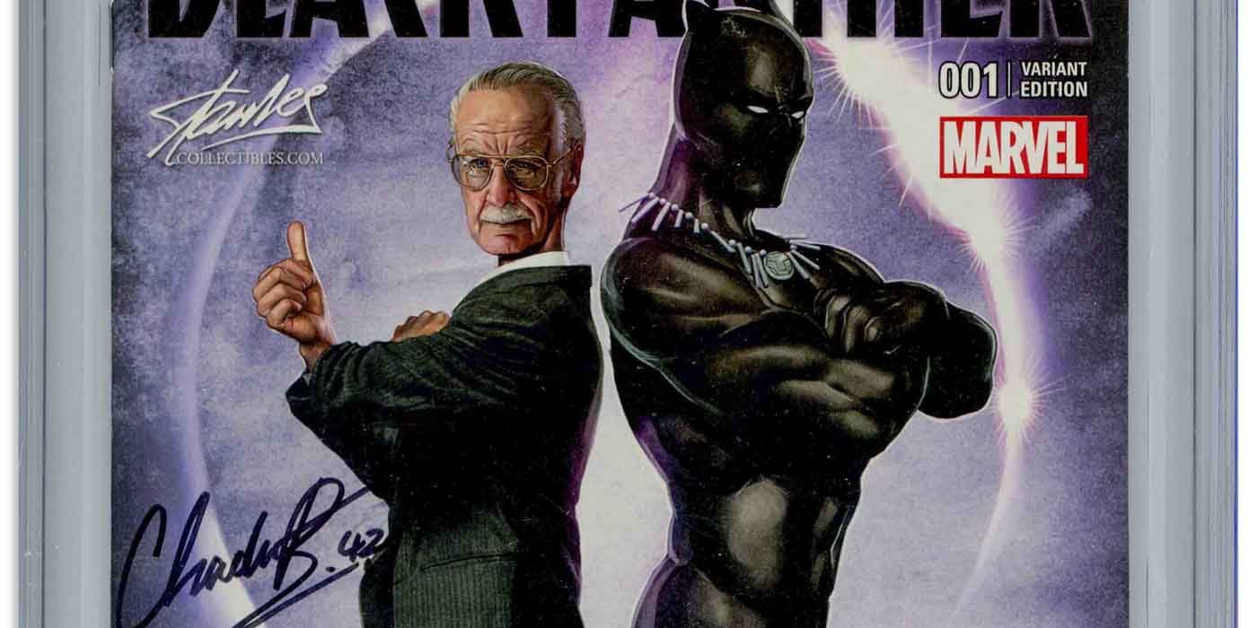Black Panther #1, signed by Chadwick Boseman and Stan Lee