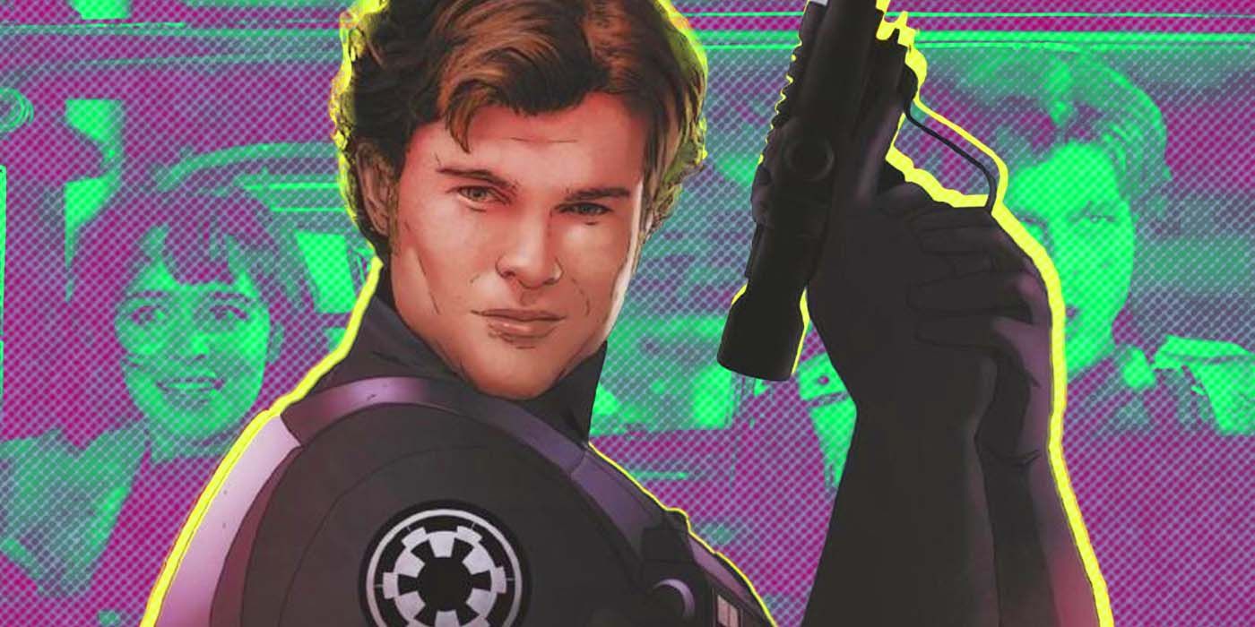 Han Solo Imperial Cadet Marvel Star Wars Comics Han In Imperial Pilot Uniform Holding Blaster Pistol