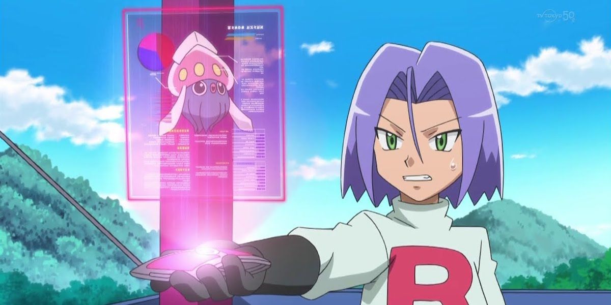 James reveals some of his Pokemon cards in the Pokemon anime