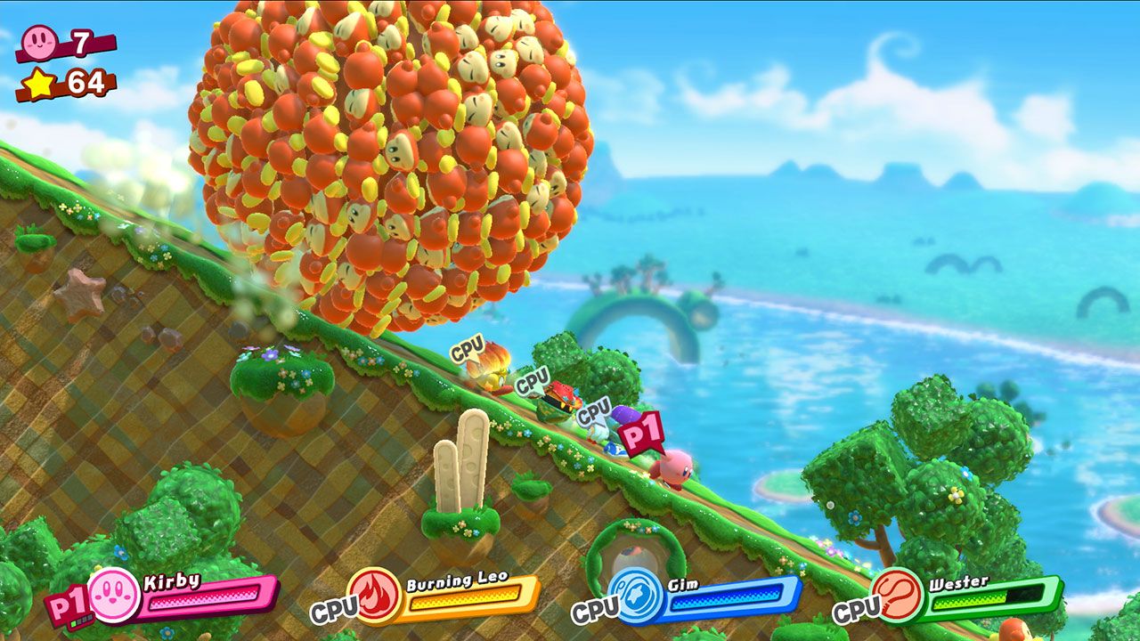 An official screenshot from Kirby Star Allies