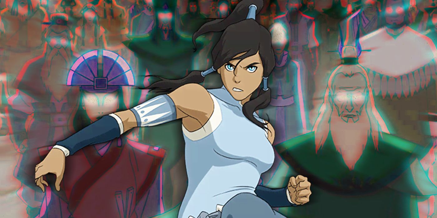 Avatar's korra preparing for a roundhouse kick