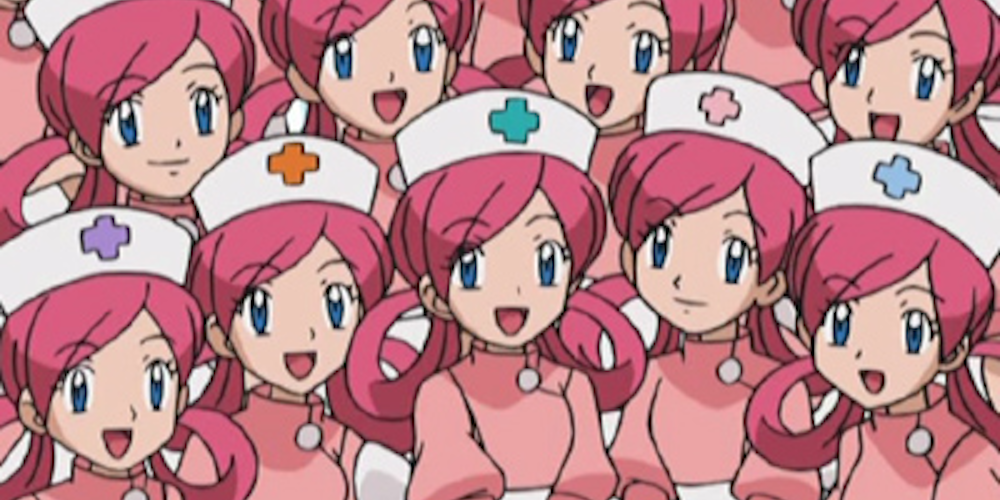 Nurse Joy and her many sisters in Pokémon.