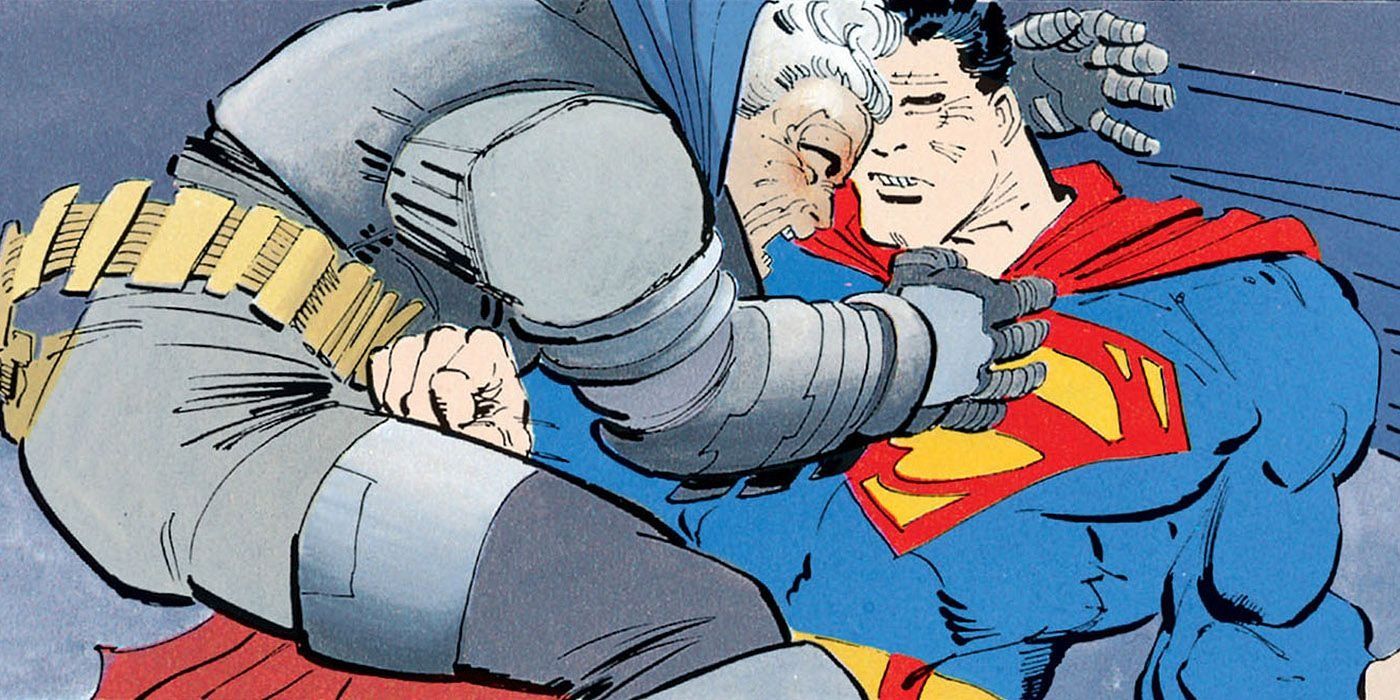 Superman fights Batman in The Dark Knight Returns