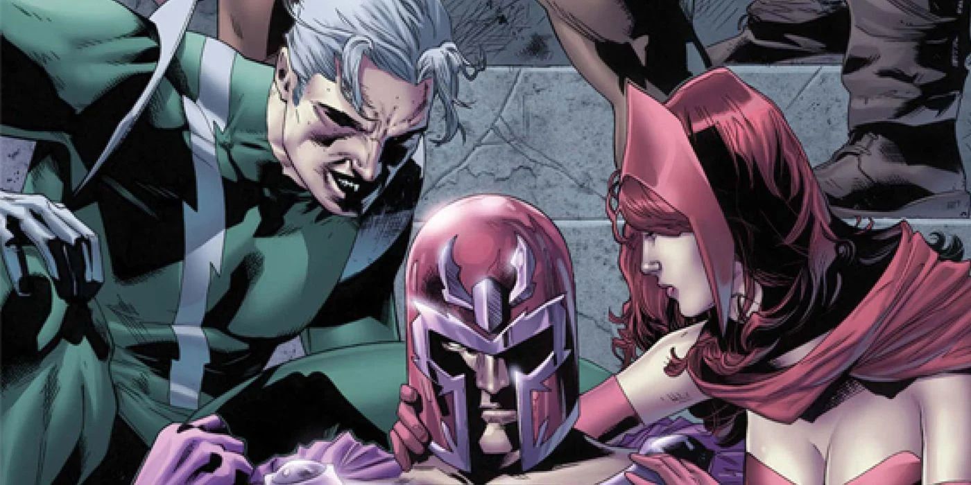 Quicksilver And Scarlet Witch With Their Father Magneto