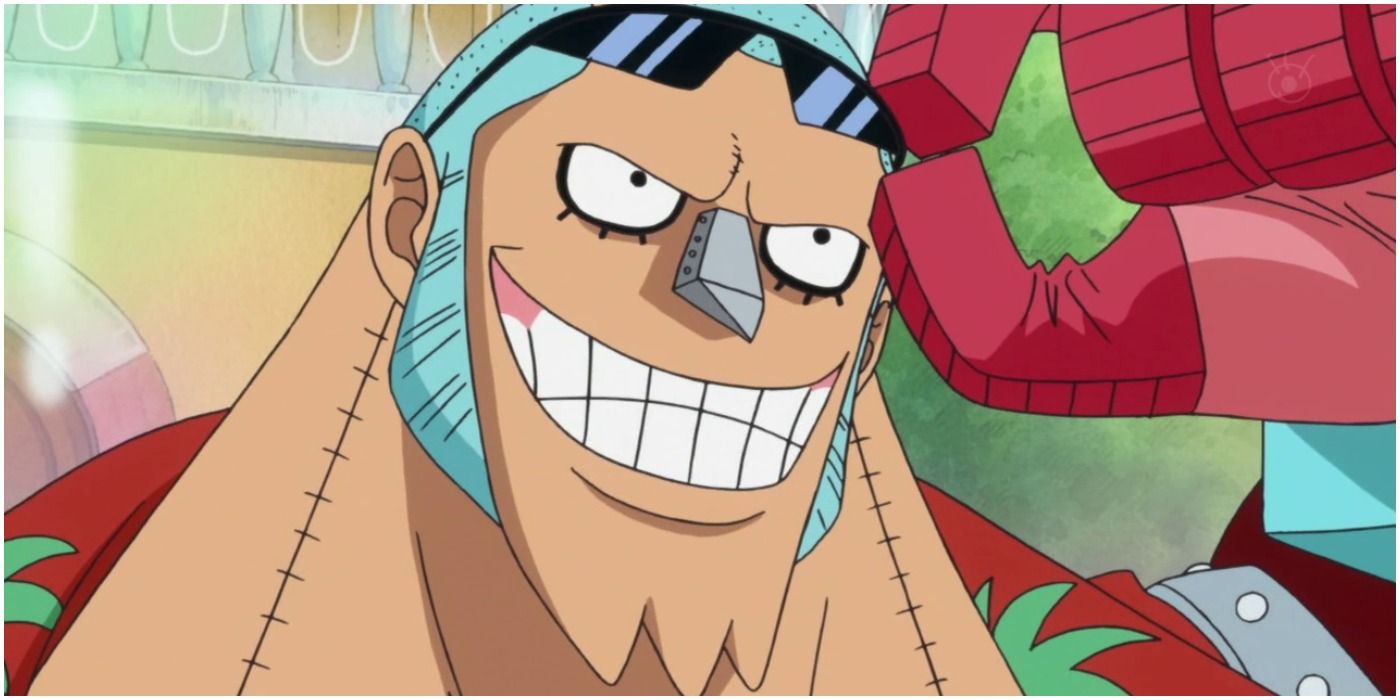 Franky On The Thousand Sunny Seeing His Crewmates and Smiing
