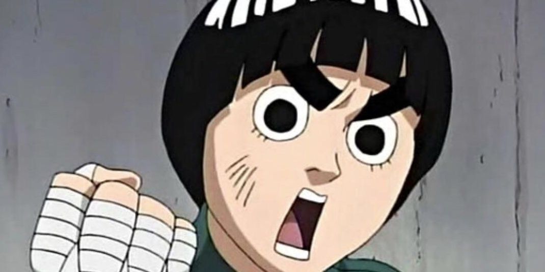 Rock Lee with his war face on