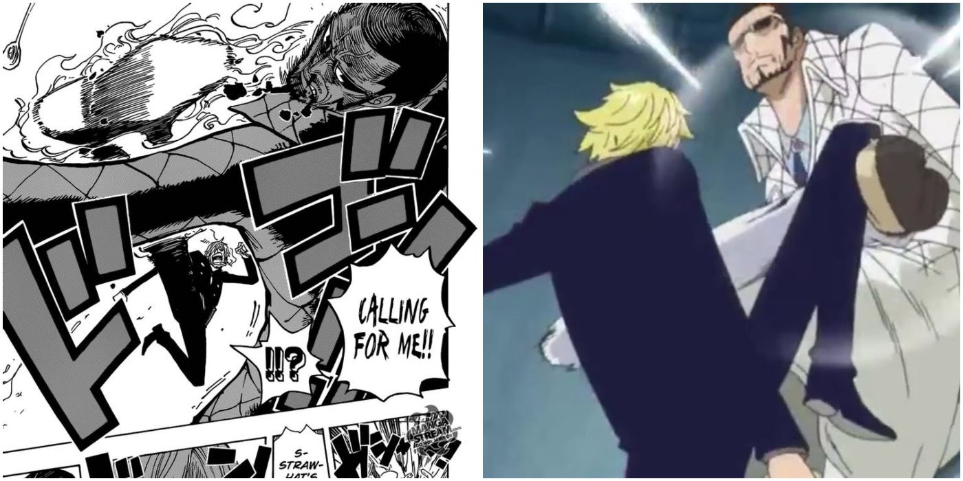 Sanji vs Vergo anime and manga comparison