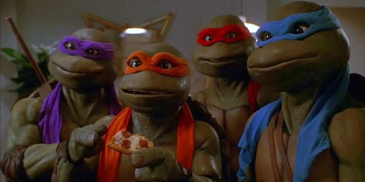 The four turtles in Teenage Mutant Ninja Turtles II: The Secret of the Ooze.