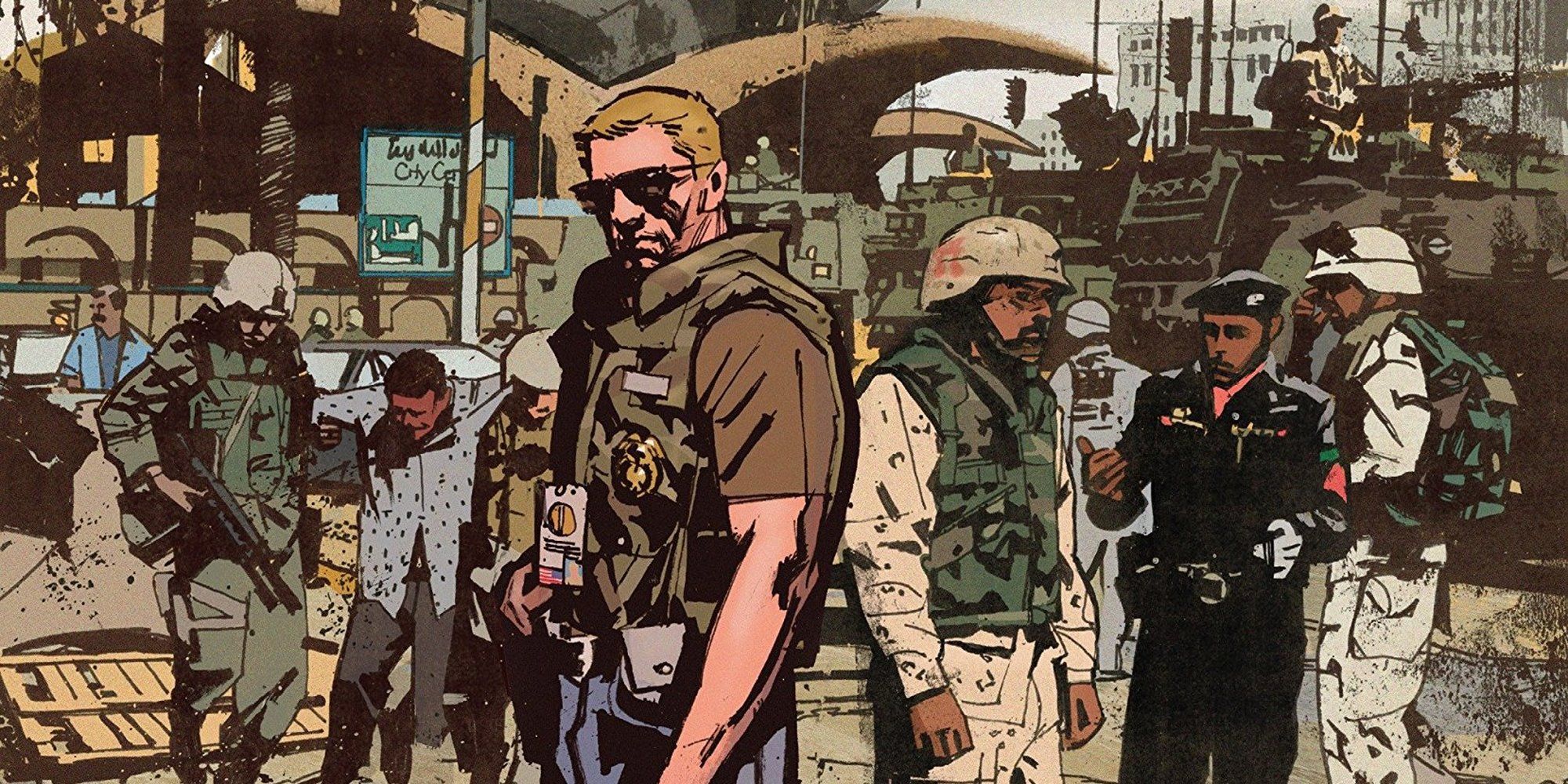 CIA agent examines his surroundings in Tom King's Sheriff of Babylon comic