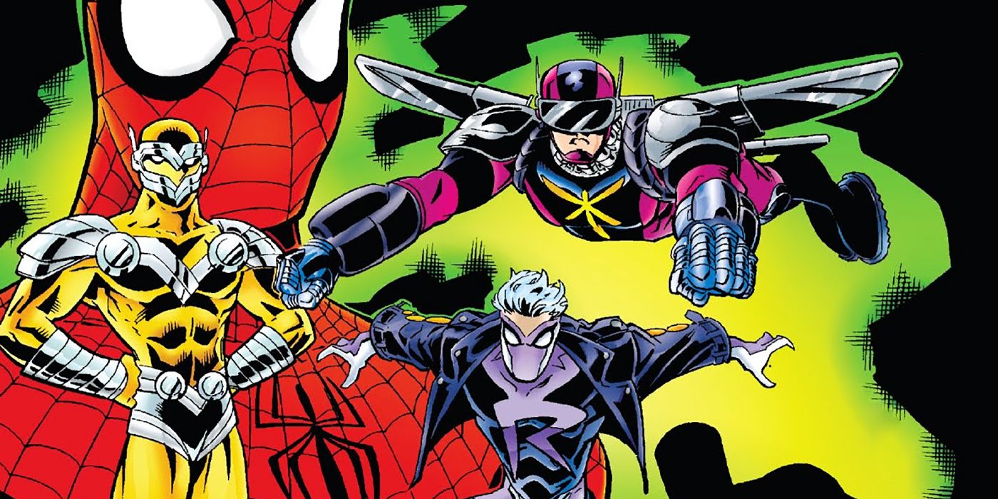 Spider-Man and his four new personas in Identity Crisis