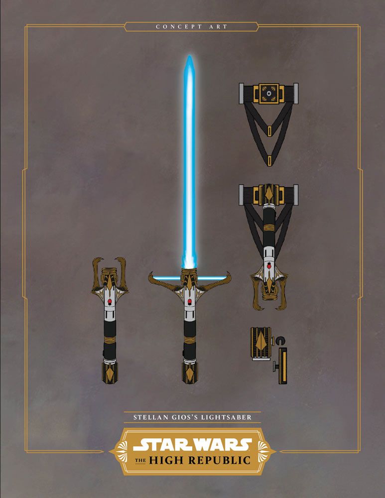 Jedi Master Stellan Gios' lightsaber from Star Wars: The High Republic