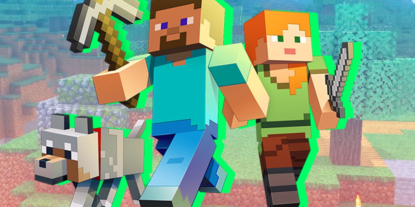 alex and steve in minecraft