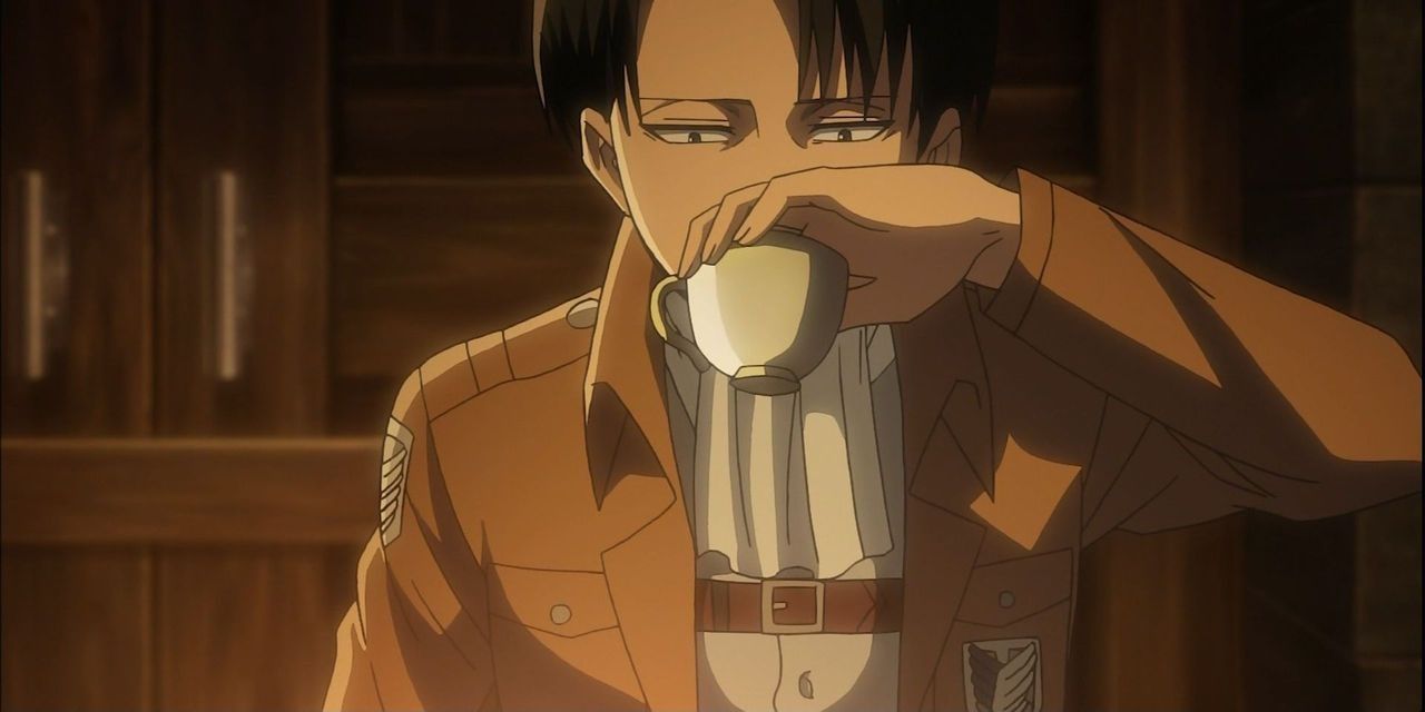 Levi drinking tea
