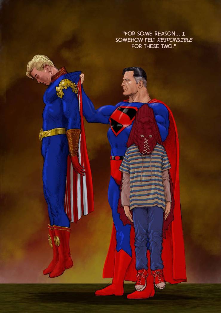 Superman Destroys Homelander And Brightburn In Fan Art Cbr Superman Destroys Homelander And Brightburn In Fan Art Cbr