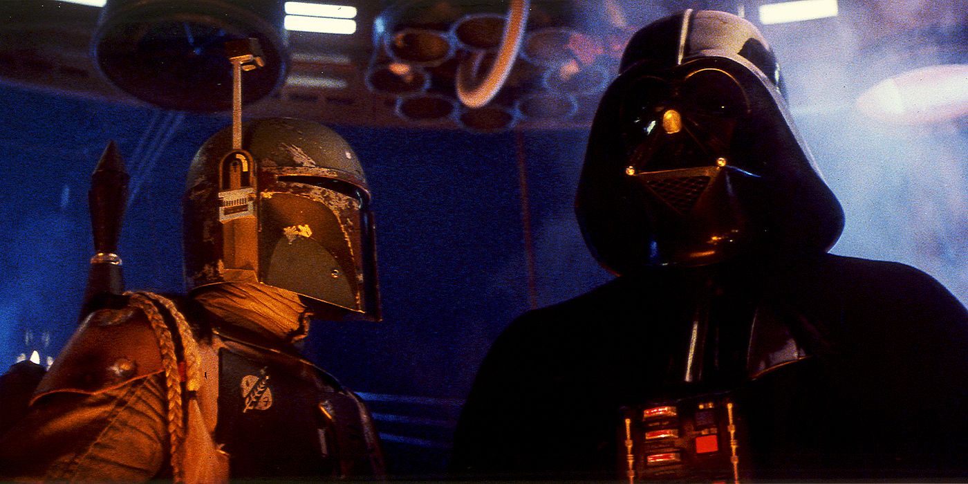 Darth Vader and Boba Fett in Star Wars: The Empire Strikes Back