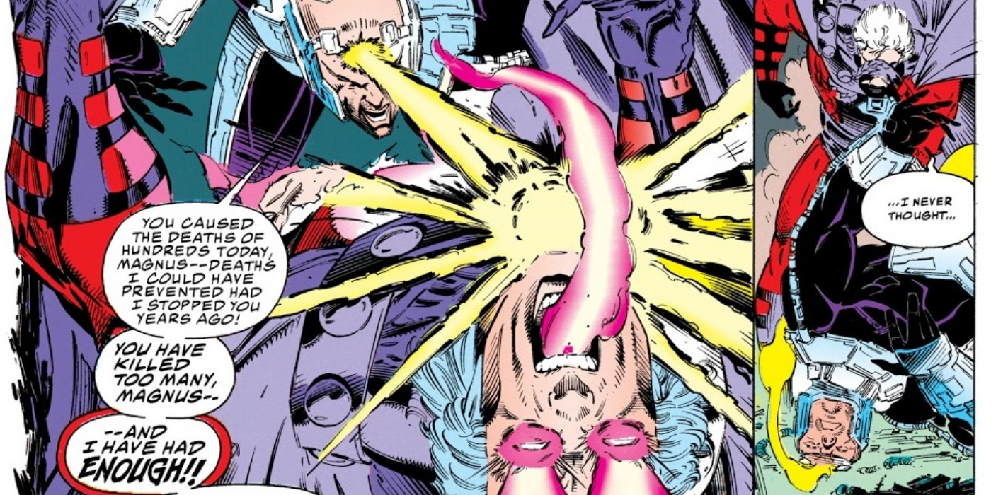 Xavier mind wipes Magneto in Marvel Comics X-Men-25.