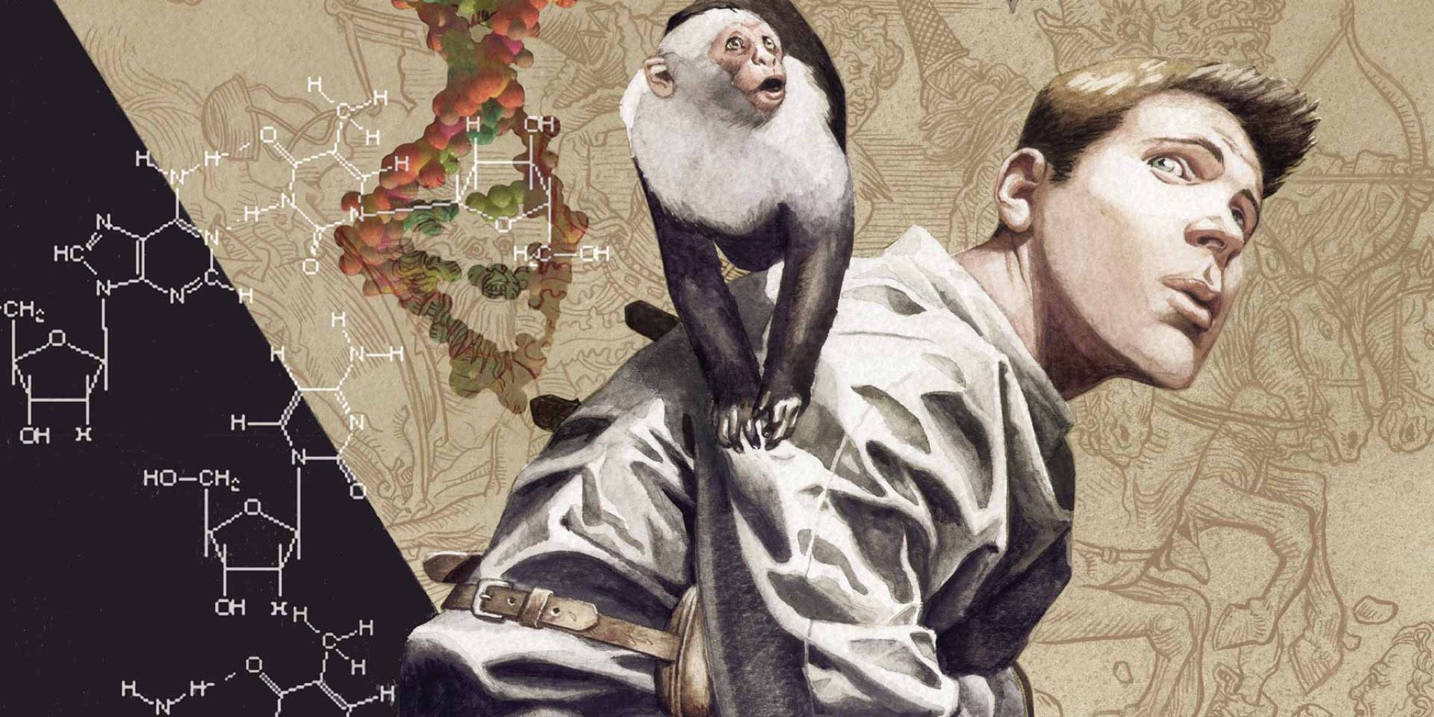 Cover to Y: The Last Man featuring Yorick and Ampersand.