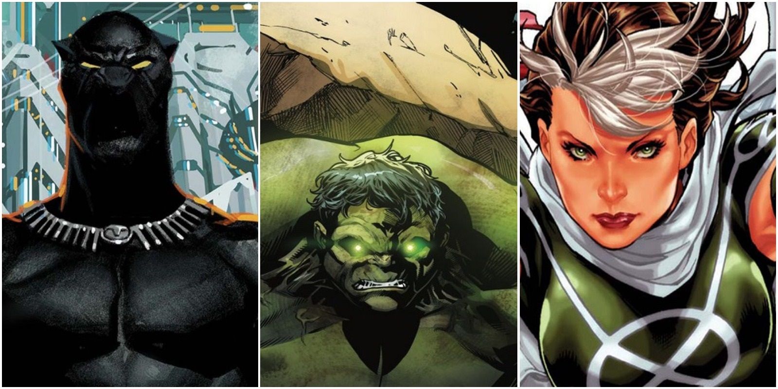 Black Panther, The Hulk, and Rogue all need their powers in a fight.