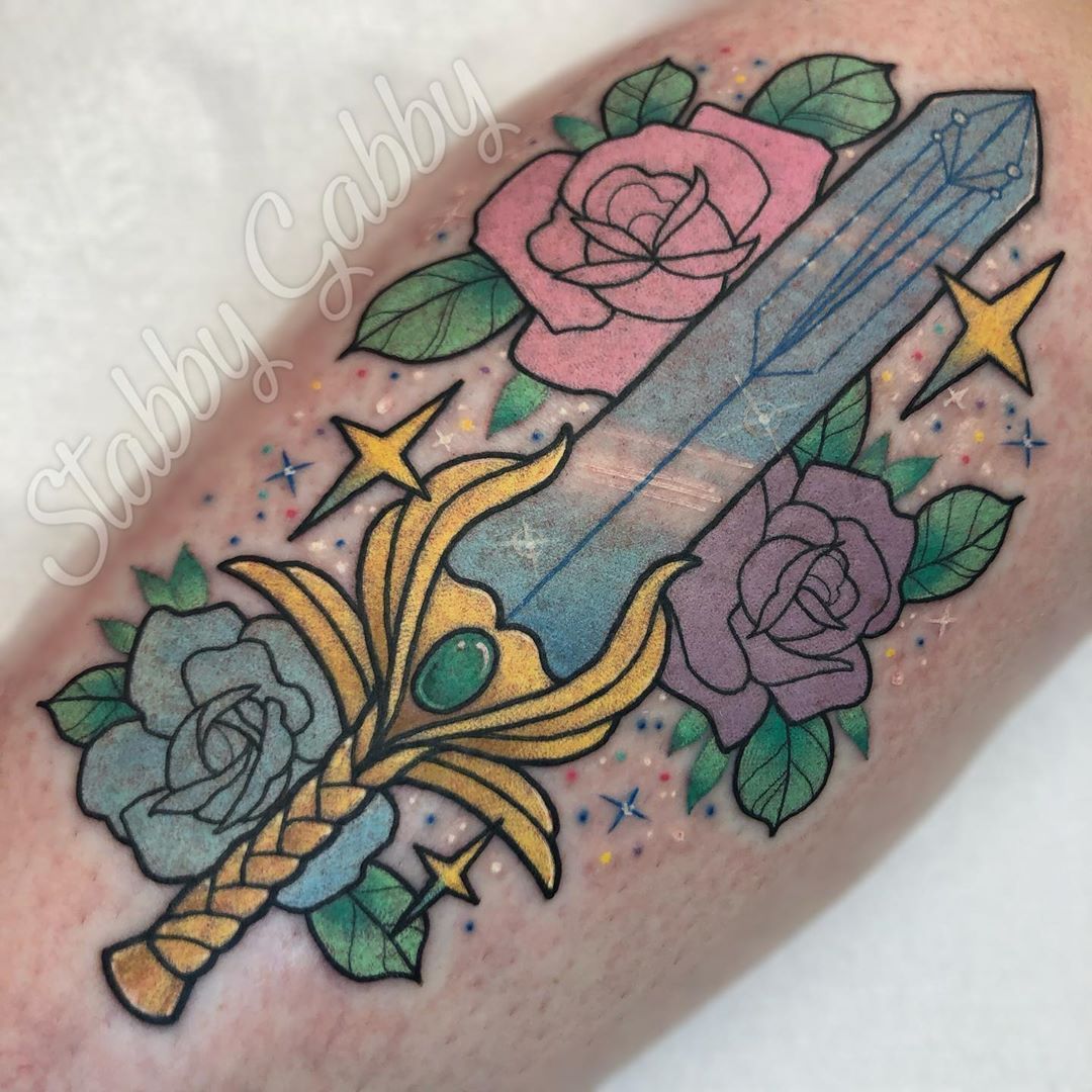 she-ra sword and flowers