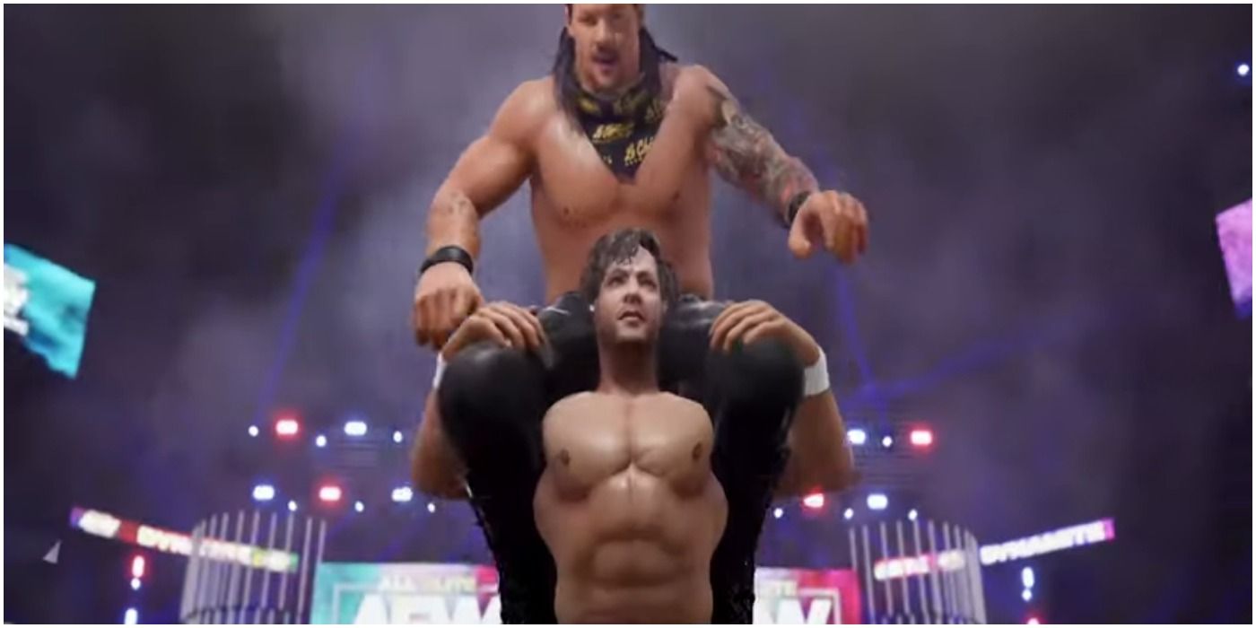 AEW video game footage