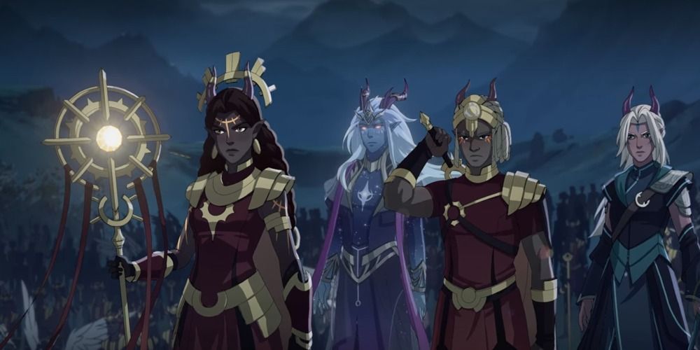 The banishment of humanity from Xadia in The Dragon Prince
