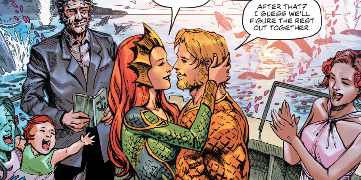 Aquaman and Mera's wedding in DC Comics