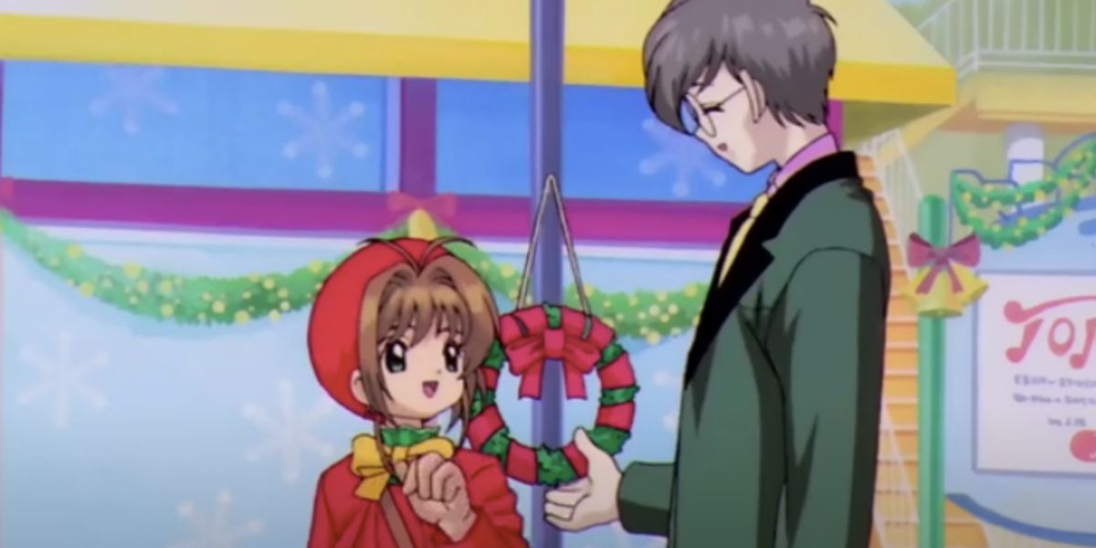 Yukito having Christmas fun with Sakura in Cardcaptor Sakura.