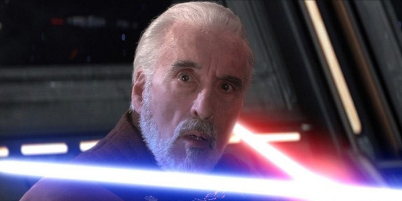 Count Dooku being executed by Anakin